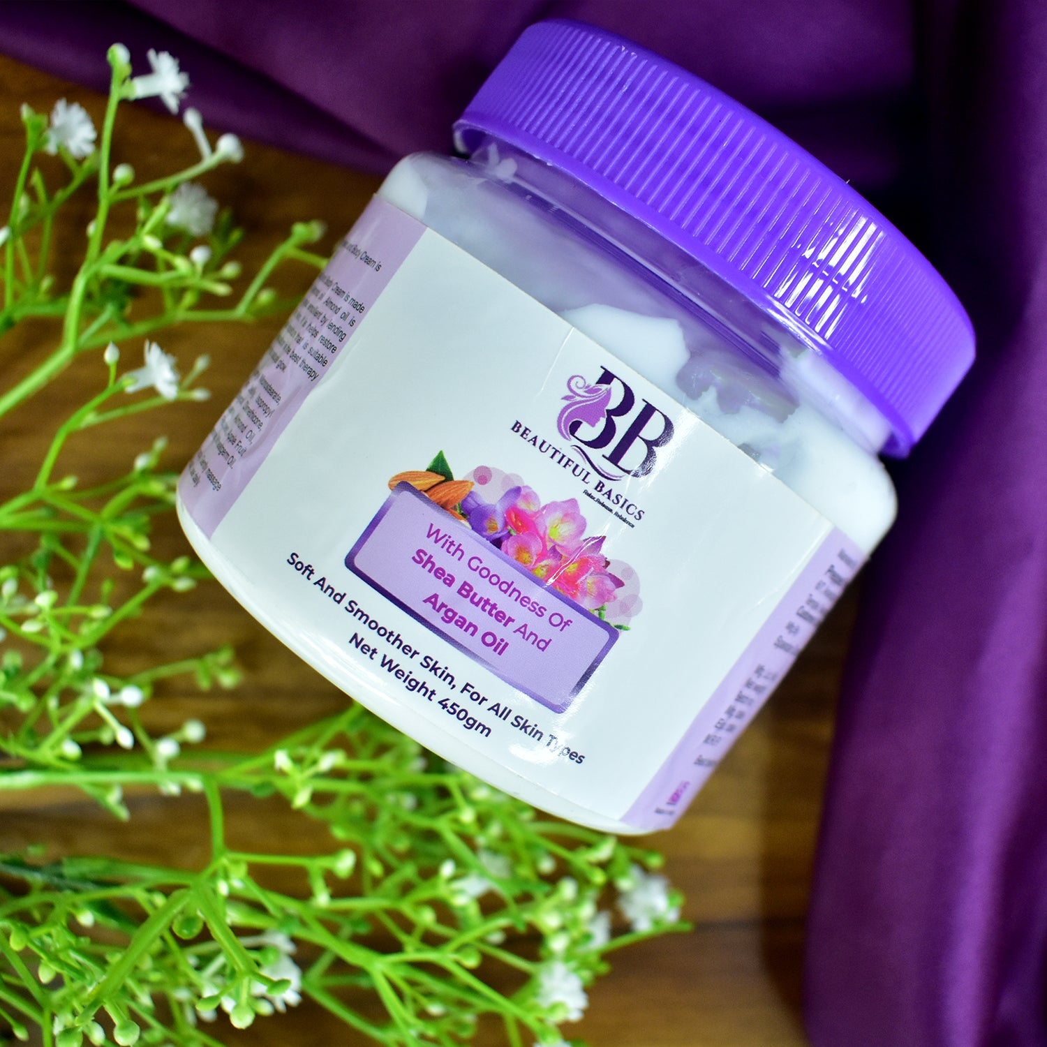 Beautiful Basics Shea Butter & Argan Oil Body Cream – 450g Beautiful Basics Shea Butter & Argan Oil Body Cream – 450g